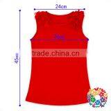 Wholesale Baby Girls Tank Top Plain Flower Clothes Red And Coral Singlet Clothes thumbnail-3