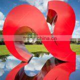 Outdoor Garden Modern Stainless Steel Two Heart Love Sculpture thumbnail-4
