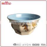 Western Style Dishwasher Safe Unbreakable Lovely Seahorse Printing Thick Bowl Plastic Melamine Food Bowl, Wholesale Kids Bowl thumbnail-1