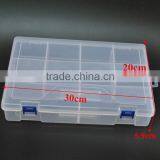 30x20cm Large PP Plastic 10 Compartments Transparent Adjustable Kits Tool Storage Box thumbnail-2