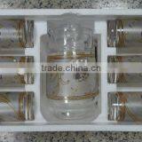 JK034 7pcs Glass Drinking Set With Deco thumbnail-1