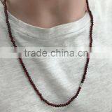 Direct Sale Natural Sterling Silver Jewelry Garnet Lotus Necklace thumbnail-6