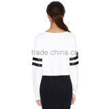 New Hip Hop Women Crop Tops Patchwork Long Sleeve Casual Loose Pullover Bomber Sweatshirt thumbnail-4