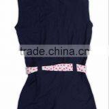Organic Cotton Collar Jumpsuit With Printed Belt thumbnail-2