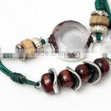 3 Pcs Handmade Wax Cord Knotted Bracelet Sets Diy Crystal Charms Wooden Beads Cord Bracelets for Women Jewelry Gifts 2017 thumbnail-2