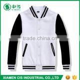 Popular Style Custom Logo Print Mens Black Plain Varsity Baseball Jacket for Sale thumbnail-6