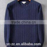 Deep Blue Pullover Crocheted Sweater for Man thumbnail-1