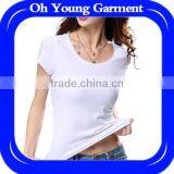 Custom 100% Cotton Woman t Shirt Price Premium Womens White Blank t Shirts Wholesale thumbnail-1