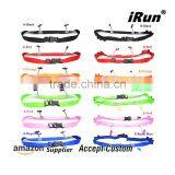 Customized Race Number Belt With Gel Holders - 6 Belt Colors - IronMan Triathlon Stretch Woven Logo Race Bibs Number Belt thumbnail-3