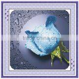 Custom Handmade Red Flower Pattern Embroidery Diamond Painting Cross Stitch Fabric Kit thumbnail-5