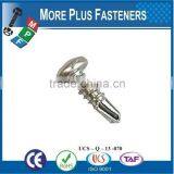 Made in Taiwan Fix Hex Head Roofing Phillips Washer Hex Washer Tap Phillips Pan Zinc Trim Head Self Drilling Tek Screw thumbnail-6