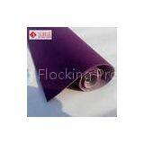 Custom Purple Velvet Upholstery Fabric Flock Material For Jewelry Box or Watch Boxes