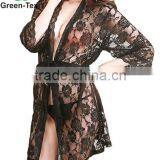 Women's Sexy Lingerie Lace Babydoll See Through Night Dress Robe thumbnail-2