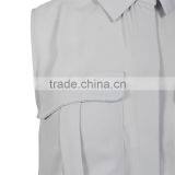 Large Size Loose Plus Size Belted Women Tops Blouse thumbnail-5