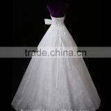 Hot Sale Embroidered A-Line Off-Shoulder Lace Wedding Dress F11701 thumbnail-3