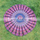 Quick Dry Custom Printed Microfiber Long Lasting Cooling Feel Sport Round Beach Towel thumbnail-2