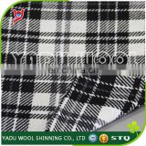 2017 fall winter Wholesale classic design cheap black white winter plaid thermal wool polyester fabric