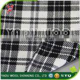 2016 High Quality Customized Classic Black White Grey Three Colors Plaid Overcoat Garment Fabric