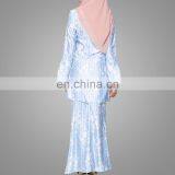 Elegant Malaysia Women Wear Latest Fashion Abaya Designs Baju Kurung Attractive Printing Suit Online thumbnail-5