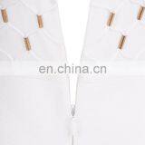 Women's Elegant Long Sleeve High Neck Studded Bandage Party Dresses thumbnail-5