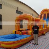 Marble Top quality Giant inflatable water slide with pool