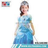 Wholesale blue children princess dress up costumes with crown