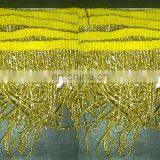 GOLD MYLAR THREAD FRINGE | Metallic 3" 6" and 9" Rayon, Cotton and Metallic Bullion Fringe thumbnail-2
