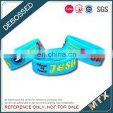 Color Filled Silicone Wristband Bracelet thumbnail-1