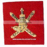 Zari Hand Embroidery Army Badges