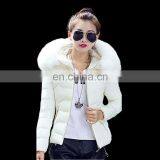 Winter 2020 New Women's Cotton-padded Short Jacket With Big Fur Collar Down Coat