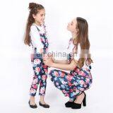2019 Summer Family Matching Clothing Floral Print Overalls Mother and Child Dress Long Maxi Dress thumbnail-3
