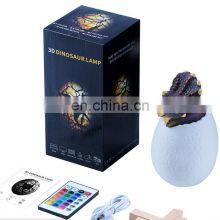 2020 Amazon Hot Seller Kids Toy Creative Desk Lamp3D Dinosaur Egg Night Light With USB Rechargeable thumbnail-2