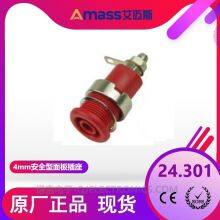 4mm Banana Socket 24.301 Nickel Plated and Brass 4mm Panel Socket