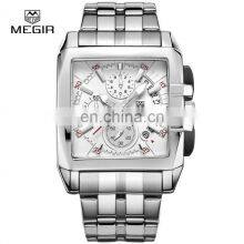 Megir 2018G Men's Luxury Stainless Steel Calendar Quartz Watches Sport Military Chronograph Wristwatch Relogio Masculino thumbnail-2