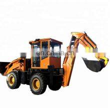 China Chinese Small Wheel Mini Tractor Excavator Digger Backhoe Loader for Sale thumbnail-1