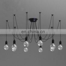 Vintage Industrial DIY Ceiling Lamp Suit Edison Bulb Beautiful Atmos Long Lights Spider Pendant Foyer Luxury Fixture Chandelier thumbnail-4