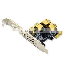 Pci-e 1x Riser Card Pcie 1 To 4 Usb 3.0 Port Slot Expansion Card Adapter Multiplier 1 To 4 Pcie Splitter For Gpu Graphics Cards thumbnail-2