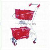 Changshu Cart Shopping Cart Two Level Basket go Cart