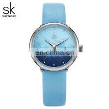 SHENGKE New Charming Lady Watch Gungle Images Dial Soft Leather Band Japanese Quartz Movement K9020L thumbnail-1