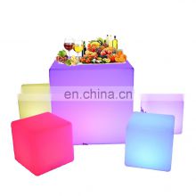 3D LED Illuminated Lighting Cube 16 Color Change Led Light Up Cube table chairs Furniture Outdoor 40CM