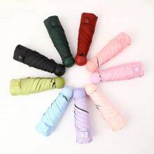 Woman Umbrella Sunshade Light Mini Sheltered Can Put in Women's Bag Uv-proof
