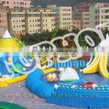 0.9mm PVC Tarpaulin Colorful Inflatable Land Amusemet Park With Air Blower thumbnail-1