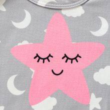 3pcs Newborn Baby's Cartoon Moon & Cloud Pattern Footed Bodysuit, Casual Comfy Long Sleeve Romper, Toddler & Infant Girl's Onesie, As Gift thumbnail-5