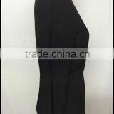 Middle Aged Women Black Silk Fold Blouse thumbnail-3