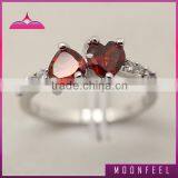 925 Sterling Silver Name Rings With Two Ruby Diamonds thumbnail-1