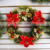 Artificial Green Leaf Made Christmas Swag With Candle for Window Decoration thumbnail-3