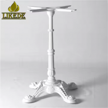 European Classic Antique White Cast Iron Metal Table Base Frame With Powder Coating on Sale thumbnail-2