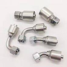 Crimp Fittings 316 Hydraulic Steel Coupling Fittings Ferrule 60 90 Degrees Elbow Crimp Hose Connectors Pipe Fittings thumbnail-1