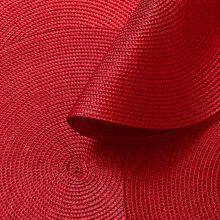 4 Pack Red Round Place Mats Pot Holders Wicker Tablemats Boho Braided Heat Resistant Mats, Plate Chargers for Table thumbnail-3