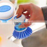 High Quality Pan Brush, Dish Brush With Soap Dispenser thumbnail-3